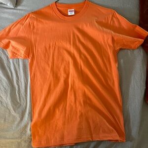supreme orange crewneck tee shirt size medium